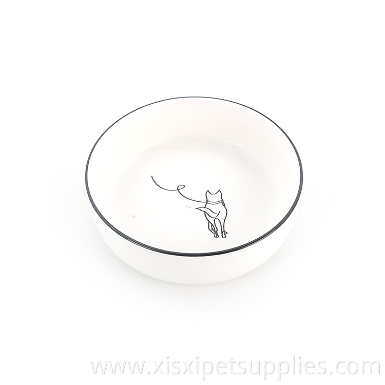Support Samples Wholesale Custom White Ceramic Pet Bowl
